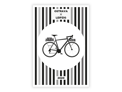 Cycling trip bike bike ride clean czech design flat gravelbike illustration illustrator minimal poster typography ui vector