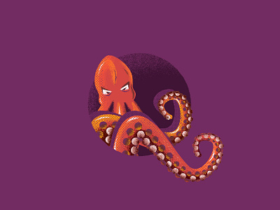 Octopus illustration clean czech design flat illustration illustrator minimal nature octopus photoshop poster texture truegrittexturesupply vector