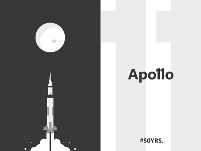 Apollo 11 apollo apollo11 clean czech design flat illustration illustrator minimal moon rocket typography ui universe vector web