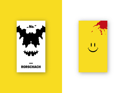 WATCHMEN - RORSCHACH buisness card clean design dribbbleweeklywarmup flat illustration illustrator minimal vector warmup watchmen