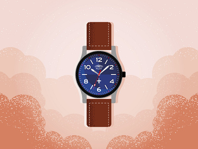 PRIM - PILOT S.E. AUTOMATIC airplane branding clean czechmade czechrepublic design flat illustration illustrator minimal pilot plane sky ui vector watch watches web