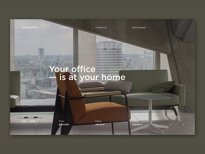 Your office — is at your home art brand brown character clean design flat identity ios landing lettering logo minimal mobile typography ui ux vector web website