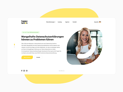 🍋 happylemon agency 🍋 agency branding corporate design digital agency futuristic happy lemon happylemon landing landing page logodesign minimalist modern modern design ui ux web design agency webdesign