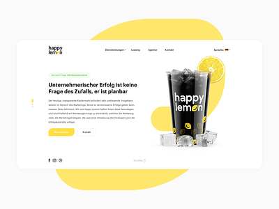 🍋 happylemon agency 🍋 agency agency landing page branding corporate design design futuristic futuristic ui happy happylemon landing page lemon logo logodesign minimalist modern yellow