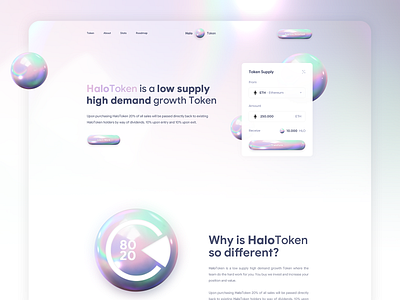 🍋 Halo Token Landing 🍋 branding corporate design corporate identity crypto crypto currency cryptocurrency futuristic landing logo logodesign minimalist