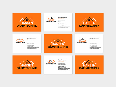 Hansen Dämmtechnik: Business Cards branding business cards cards corporate design corporate identity design illustration logo logodesign visitenkarten