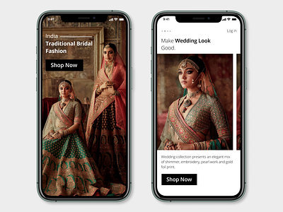 Indian Bridal Shopping App Design