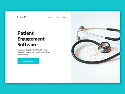 Patient Engagement Software - Heal - Website design branding design doctor figma health healthy layout patient ui ui design uiux user experience user interface webdesign website design