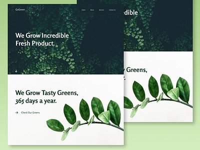 Organic Food Website design app design branding design figma gogreen layout plant ui ui design uiux user experience user interface web design website design