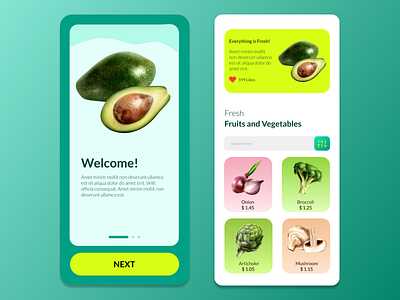 Fruits and vegetable Shopping App Design app design design figma illustration layout shopping ui ui design user experience user interface vector