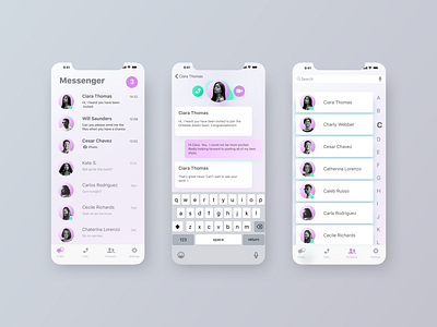 Chat app concept app chat chat app contact list design friends mobile ui ux web