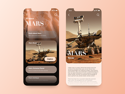 Planet Explorer App Concept/Mars