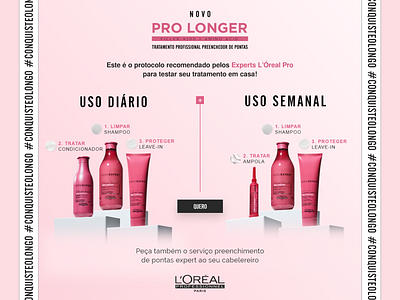 L'Oréal Pro Longer Quiz | UI Landing Page adobe xd design hair salon hairstyle landingpage loreal quiz shampoo shower site ui uidesign uiux ux web