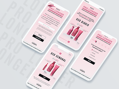 L'Oréal Pro Longer Quiz | UI Landing Page adobe xd brazil design hair salon landing page landing page design mobile mobile ui product page quizz ui ui design ux ux design web