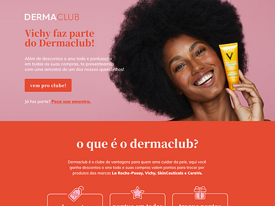L'Oréal Dermaclub | Promo Landingpage Desktop adobe xd brazil brazilian braziliandesigner club design desktop landing page points product design product page skincare ui ux