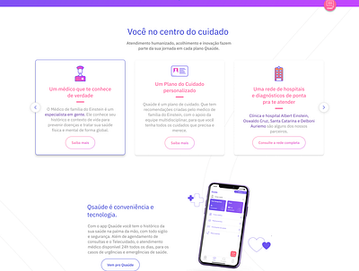 Q Saúde | Health Plan brazil design desktop product product design product page site ui ui design uidesign uiux ux web