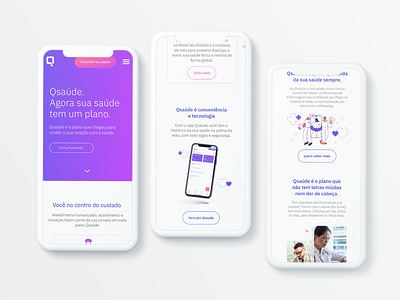 Q Saúde | Health Plan brazil figma mobile mobile app mobile first product design product page site ui ui design ux web