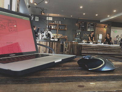 Coffee Shop Crawl coffee coffee shop desk mac macbook macbook pro san diego workspace zach zach travis zack zack travis