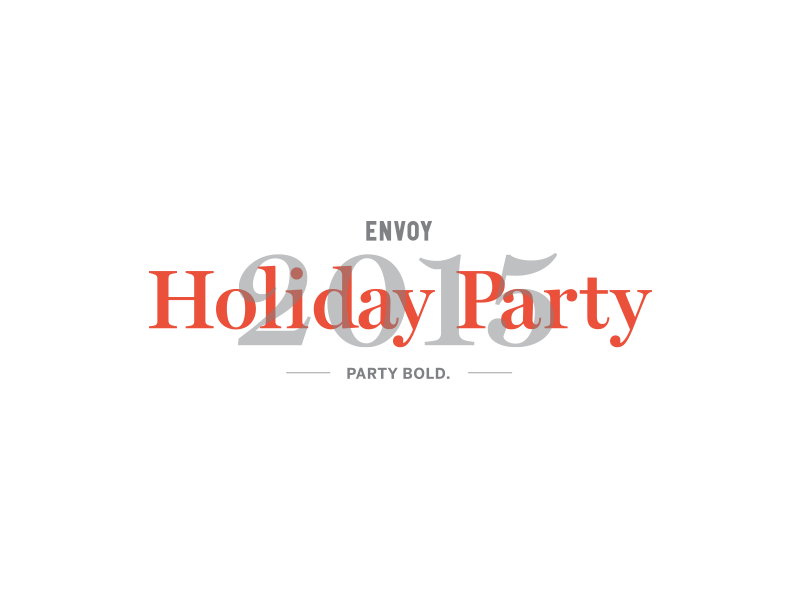 Envoy Holiday Party Logo brand branding envoy holiday logo party red we are envoy zach travis zack travis