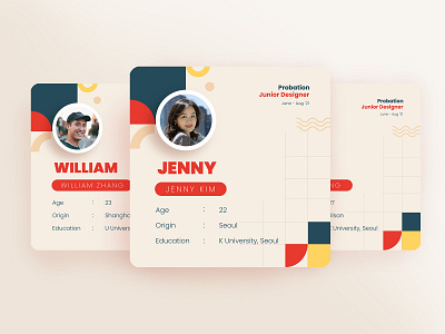 Profile design layout simple idcard layouts profile socialmedia