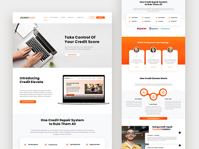 Corporate Landing Page design corporate design landing page orange uiux website