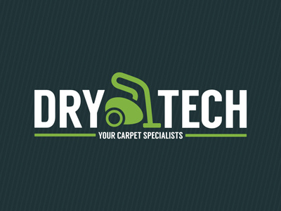 Dry Tech – Your Carpet Specialist logo design cleaning company cleaning service design icon logo logo design typography