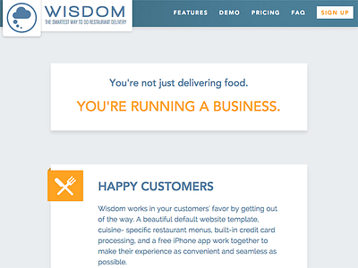 Wisdom Restaurant Delivery Software