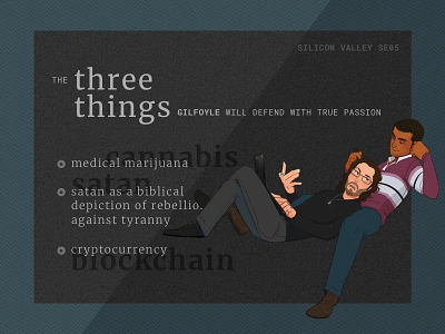 Silicon Valley : Bertram Gilfoyle's three things gilfoyle illustrations silicon valley three things