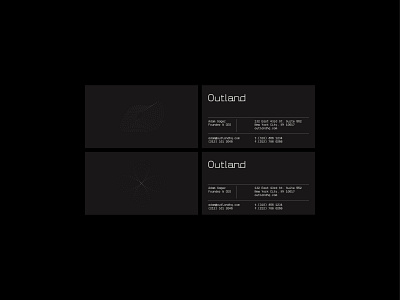 Outland brand brand identity branding business card deliverables design patterns technology