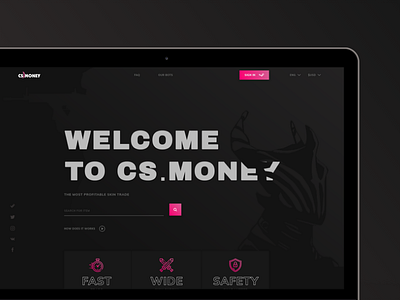 CS.MONEY - Homepage Design counter strike design dota2 games illustration minimal trading platform typography ui ui ux design user interface user interface design web web ui web ui design web ux website website design