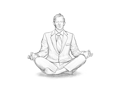 bussinesman yoga adobe photoshop brush businessman digital illustration digitalart illustration meditation suit wacom intuos yoga