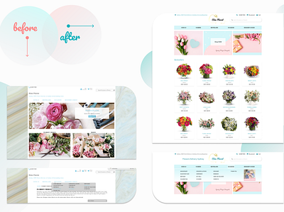 Flowers delivery shop branding design flowers illustration redesign shop ui ux web website