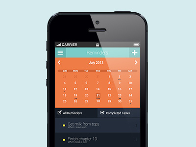 Reminder App app clean design flat ios minimal simple ui user interface website website design