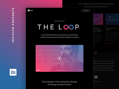 THE LOOP, a documentary on IBM’s design transformation design systems design thinking documentary ibm invision landing layout modern web website