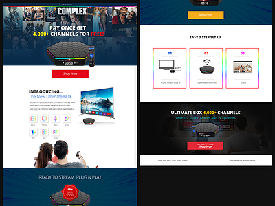 Ultimate Box Langing Page landing page media psd design ui design