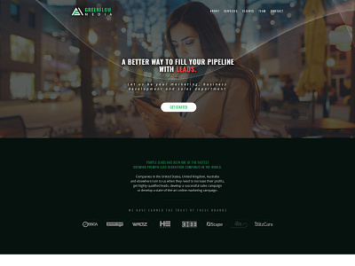 Green Flow Media Landing page agency web design company profile design landing page psd design ui design