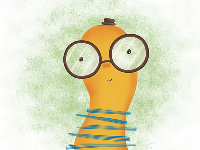 Profile Picture of Mr. Worm animal character design hat illustration man nerd worm