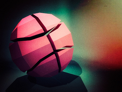 Hello, Dribbble! 3d basketball debut lightwave low poly