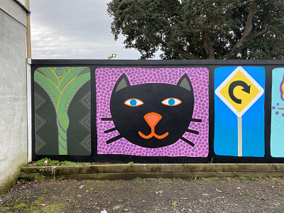 Mural - Onehunga - Auckland - South Wall branding contemporary art maori art mural painter new zealand outdoor art wall art