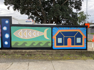 Mural - Onehunga - Auckland - South Wall artwork auckland branding contemporary art local art maori art