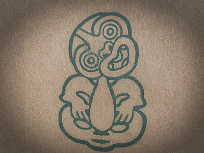 Tiki Stamp drawing graphic design illustration maori art