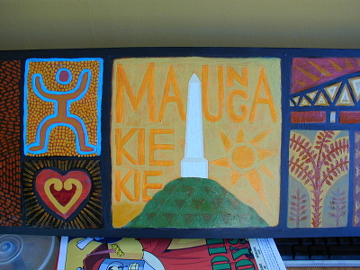 Close-up of Maungakiekie - One Tree Hill - Auckland contemporary art maori art