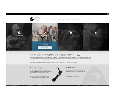 Buy New Zealand Made Website black and white photography branding css animations homepage design new zealand products webdesign website