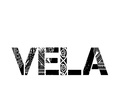 VELA Logo Design drawing graphic design illustration logo logotype maori art pacific islander sports brand typography