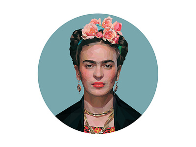 Frida Kahlo - Low Poly Portrait