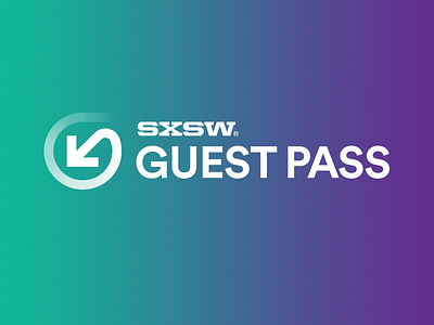 SXSW Guest Pass lockup gradient guest pass lockup logo sxsw