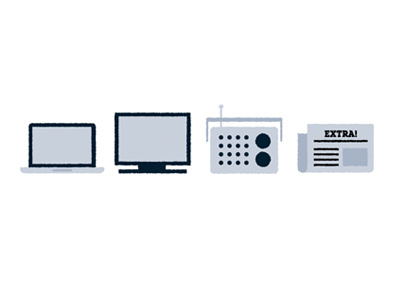 Media Icons icons laptop media print radio tv