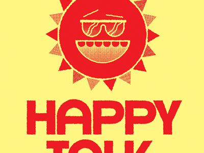 Happy Talk bright glasses happy red sun yellow