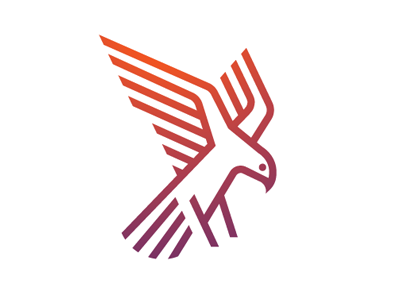 Falcon bird falcon gradient logo