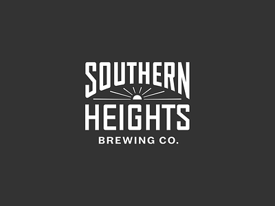 Southern Heights Brewing Logo beer industrial lettering logo sun